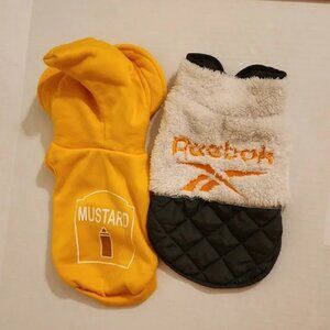 Reebok Sweater & Mustard Bottle Sweater/Outfit Small Dog or Cat